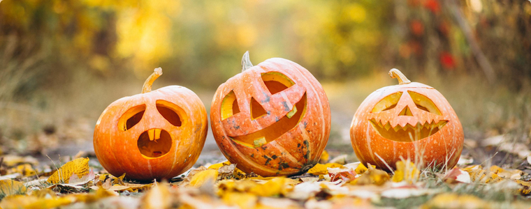 Citrouilles d’Halloween illustrant la peur d’Halloween chez l’enfant