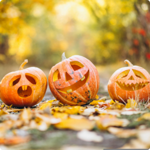 Citrouilles d’Halloween illustrant la peur d’Halloween chez l’enfant