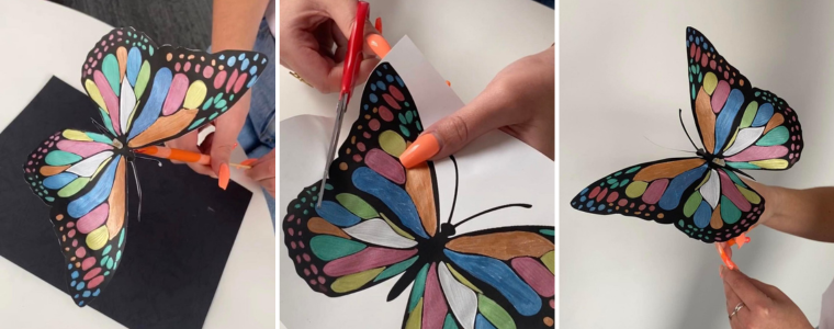 DIY Papillon coloré en papier 