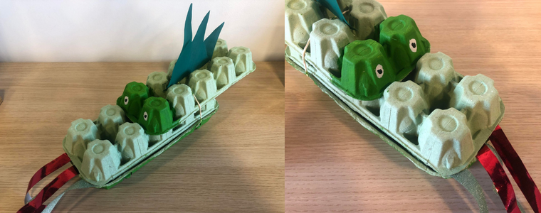 DIY Dragon en boîte d'œuf 