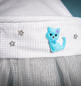 Protéger bébé des ondes ciel de lit emnet chat bleu | Berceau Magique