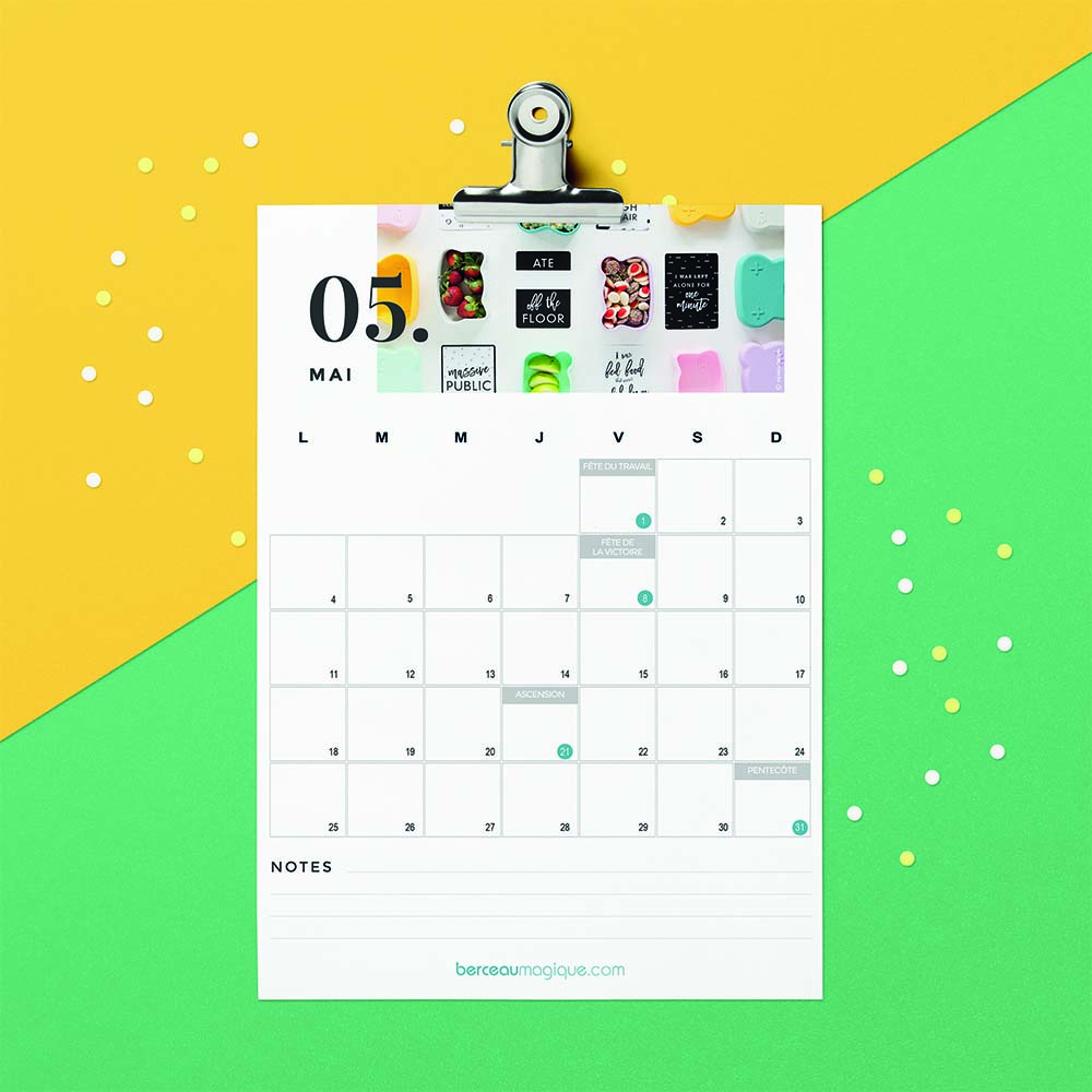 Free Printable Calendrier Mai Berceau Magique