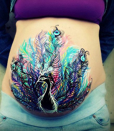 belly painting paon